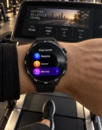 Smartwatch z funkcjami biegania: bieganie, spacer, bieżnia